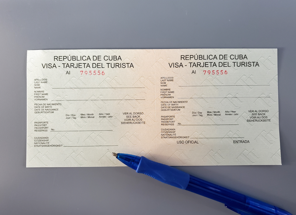 The Complete Cuba Travel Guide For First Time Visitors. Cuban tourist visa form.