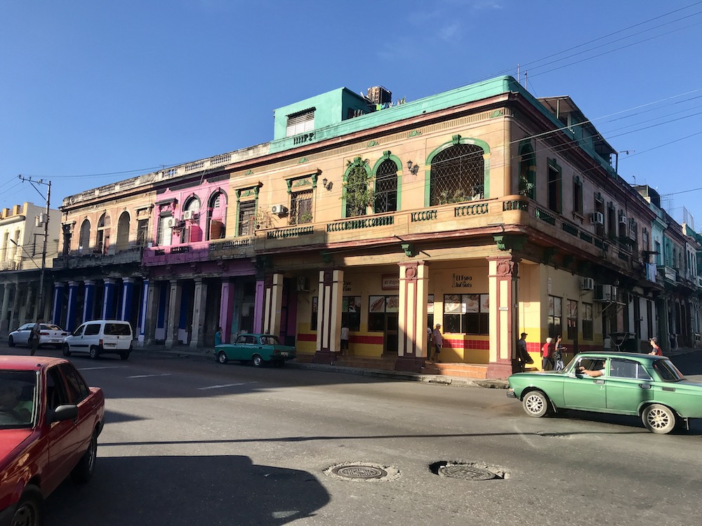 10 Things To Know Before Traveling To Cuba.  Colorful Spanish colonial-buildings in central Havana. 