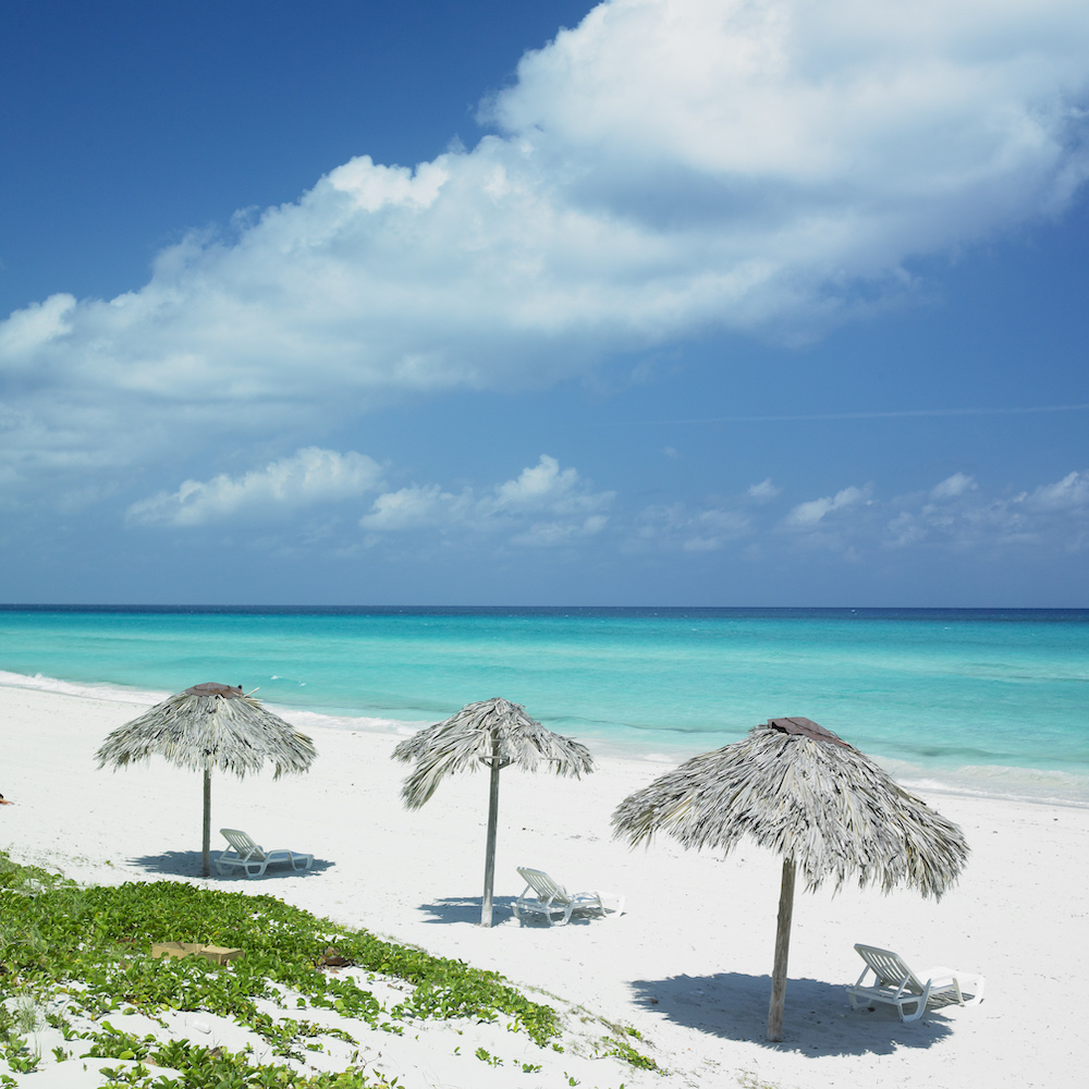 Varadero beach in Matanzas Province in Cuba.