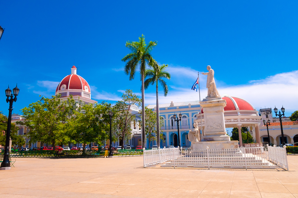 The Ultimate Cuba Bucket List: 101 Fun Things To Do in Cuba. Plaza Mayor in Cienfuegos, Cuba.