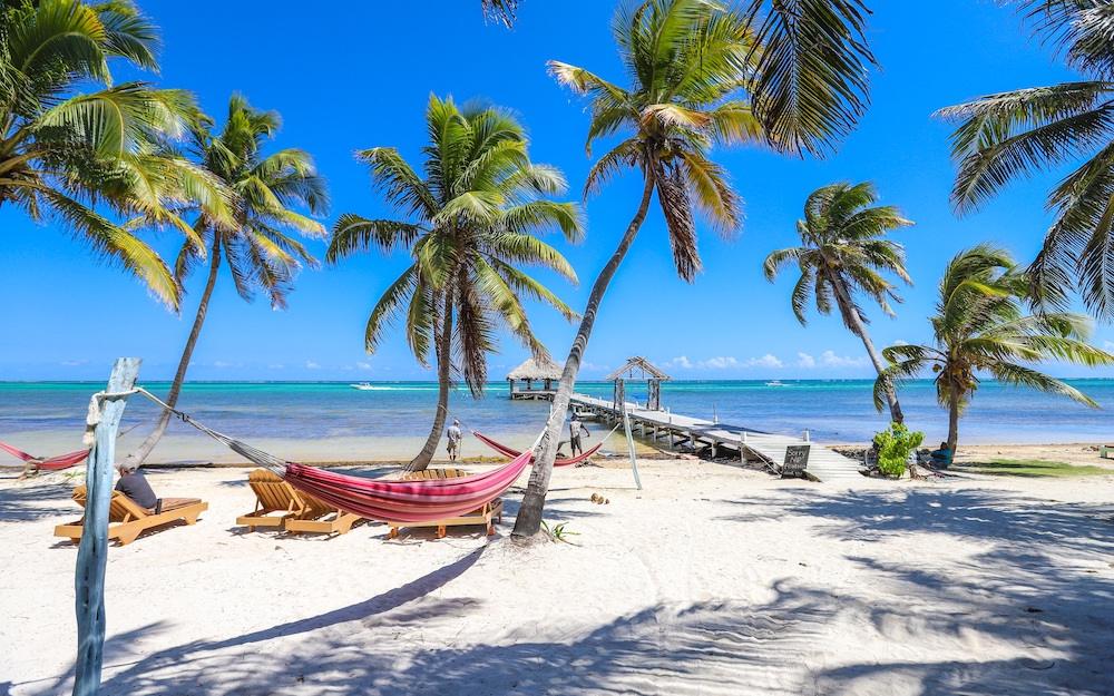 Beach in Ambergris Caye, Belize. Free or cheap things to do. 