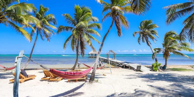 Beach front in Ambergris Caye Belize