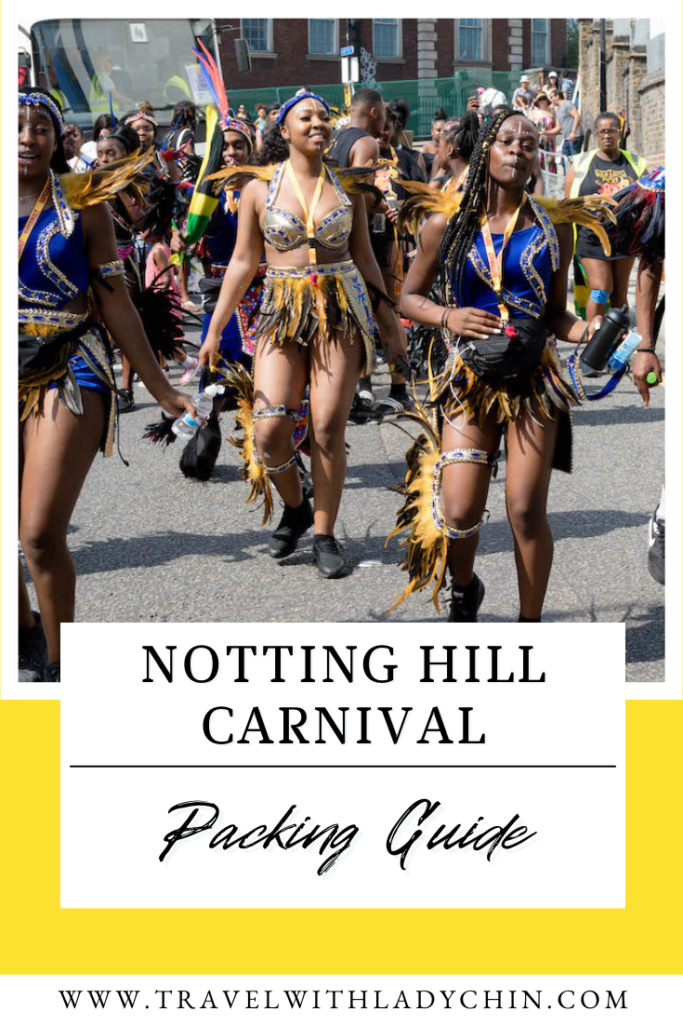 Pinterest packing guide for Notting Hill Carnival.  