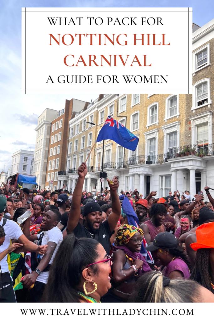 Pinterest packing guide for Notting Hill Carnival.  