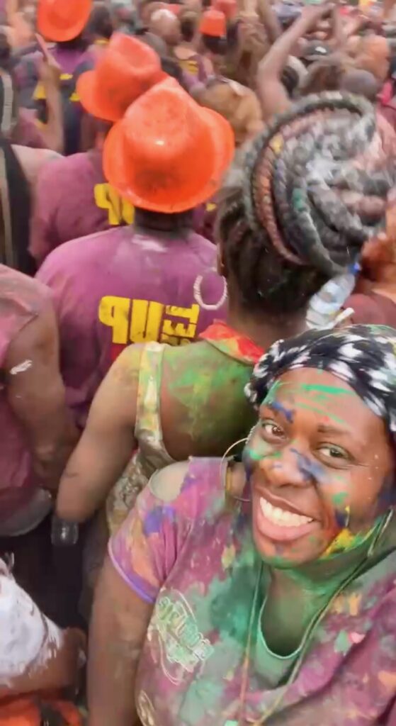 Enjoying Notting Hill Carnival in London, UK.