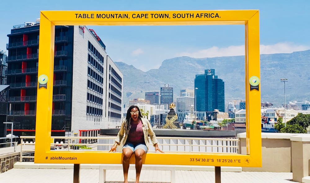 Image of Lady Chin at Table Mountain, Cape Town, South Africa