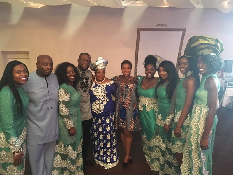 Lady Chin with her family at a birthday party in Maryland.