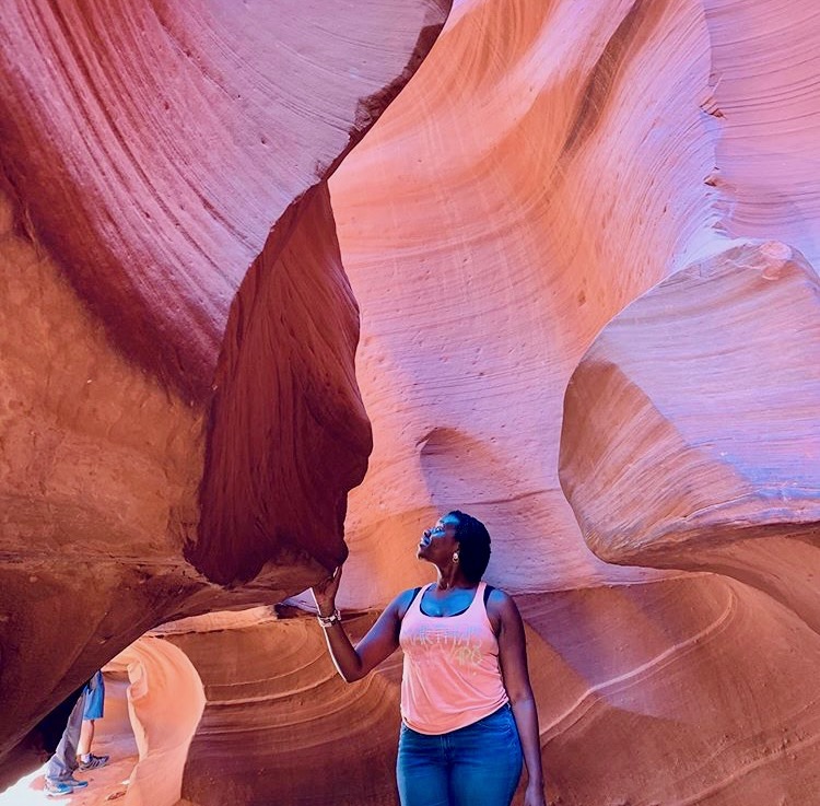 Lady Chin in Antelope Canyon, Arizona