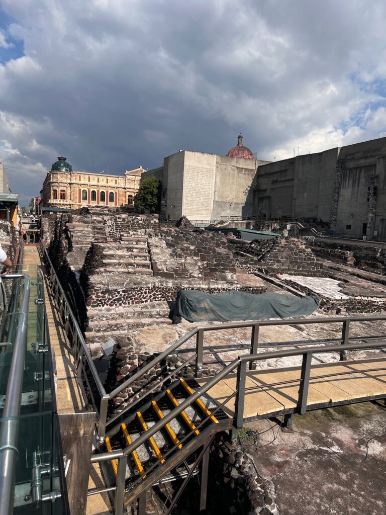 Best things to do Mexico City - Image of ruins in Zócalo, Mexico City. 