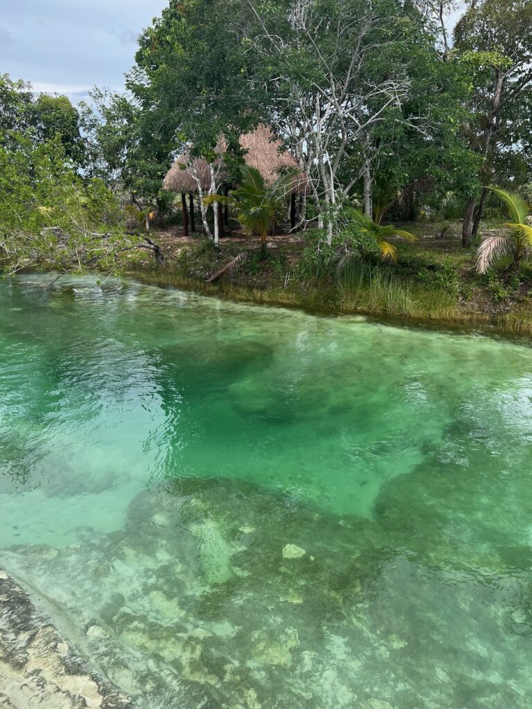 Los Rápidos de Bacalar, a Balneario in Bacalar Lagoon, Mexico. 