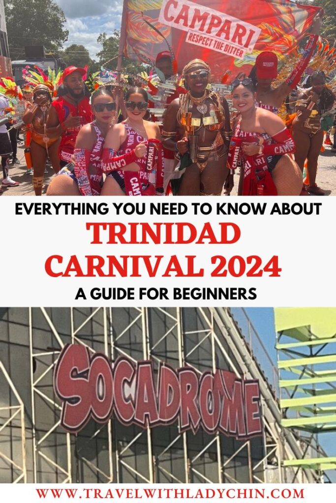 Pinterest Pin for Trinidad Carnival 2024 Guide for beginners. 