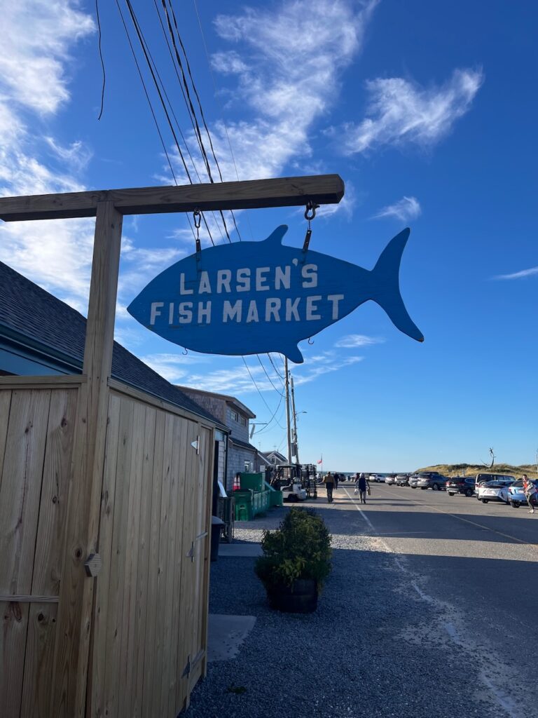 Larsen's fish market sign