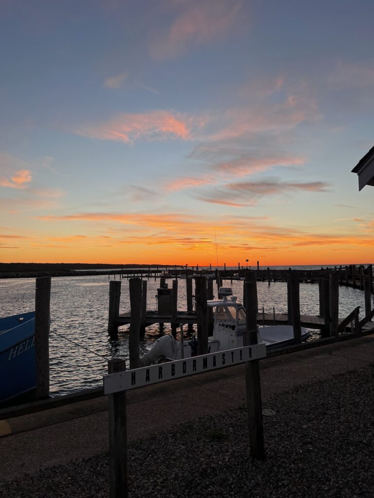 Menemsha harbor at twilight