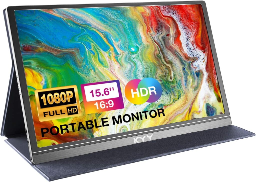 Silver portable monitor for travel