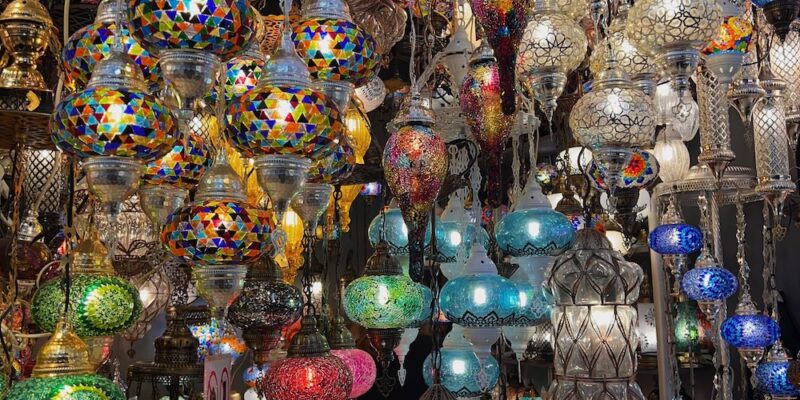 Lanterns at the Grand Bazaar in Istanbul, Turkey