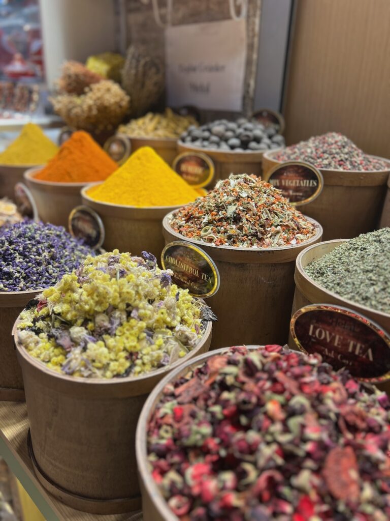 Spices from the spice bazaar in Istanbul.