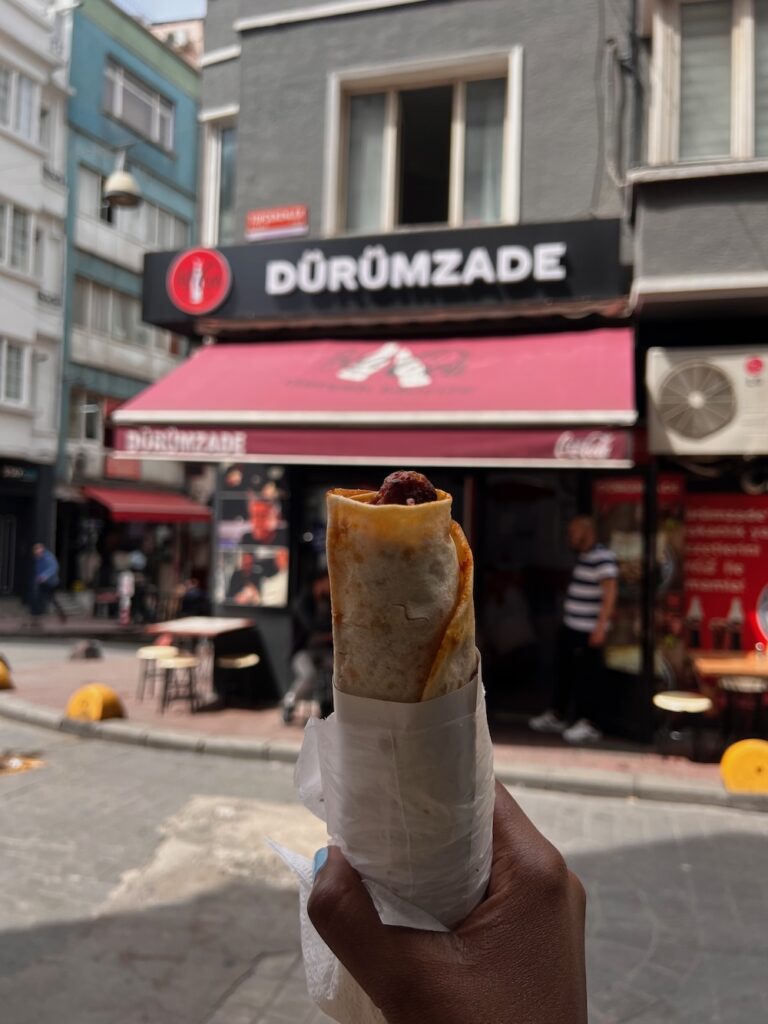 Adana dürüm (spicy minced meat wrap)  from Durumzade in Istanbul.  Must try food for first time visitors.